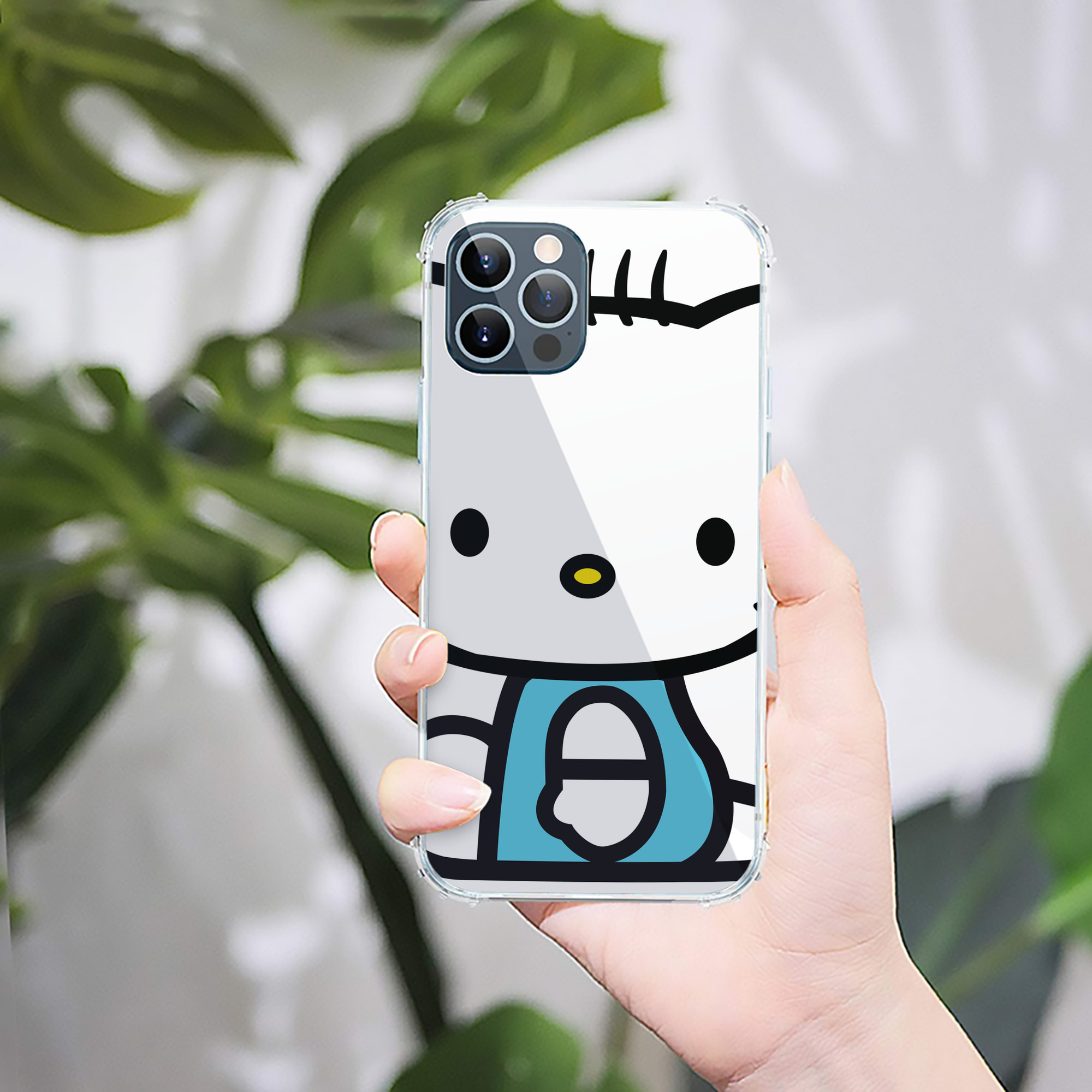 （画像用） Hello Kitty ハローキティ 【iPhone 12シリーズ対応】透明スマホケース（クリアソフトケース）